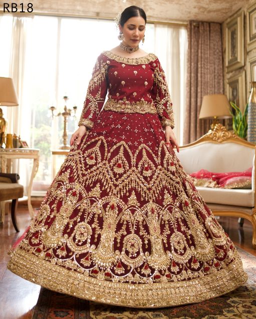 Designer Bridal Lehenga, Size: Free Size at Rs 6435 in Surat | ID:  2852843990812